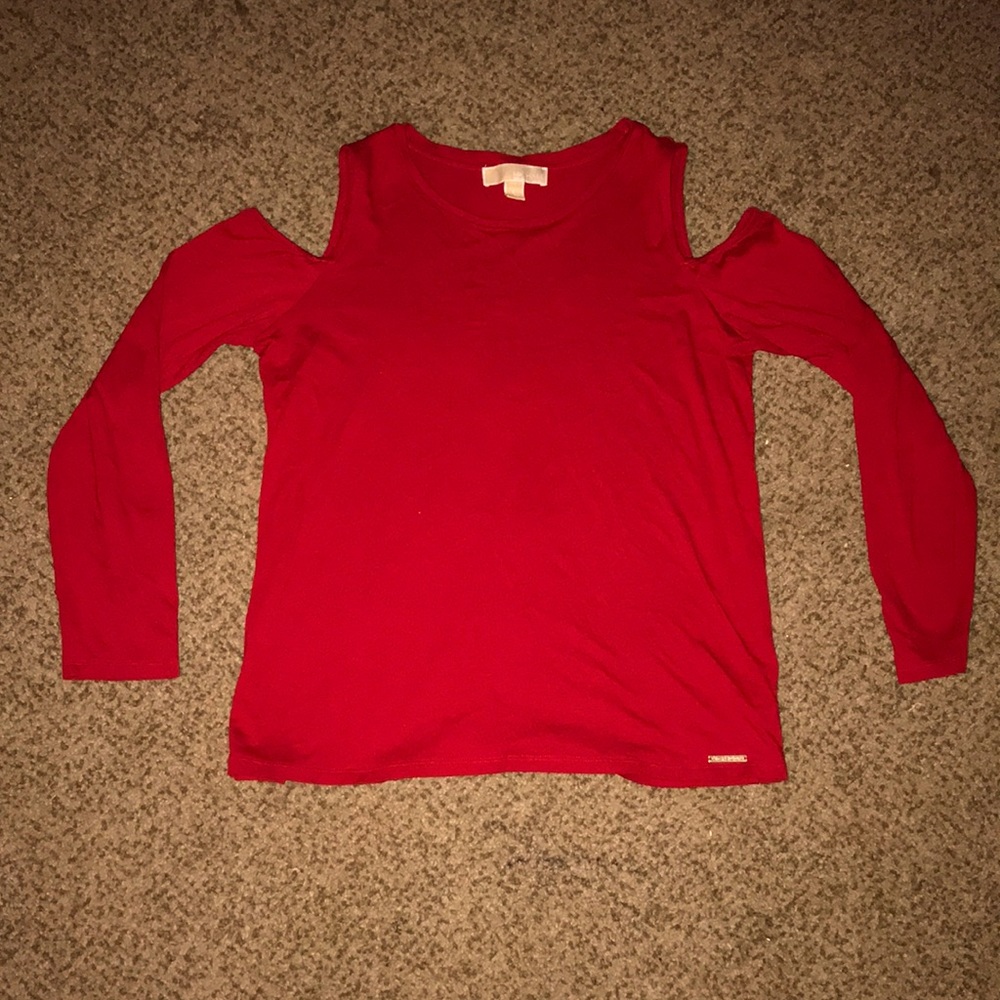 Michael Kors Off the Shoulder Long Sleeve Shirt